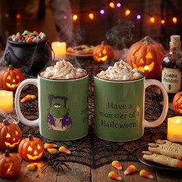 Lustiges Frankenstein-Hamster-Monster-Halloween Zweifarbige Tasse