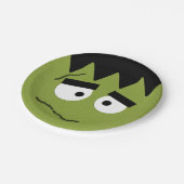 Lustiges Frankenstein stellen für Halloween Pappteller (Schrägansicht)