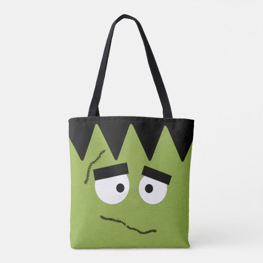 Lustiges Frankenstein stellen für Halloween Tasche (Rückseite)