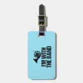 Lustiges französisches Horn bin ich mit dem Band Gepäckanhänger (Vorderseite vertikal)