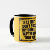Lustiges freches Erfolgsschild Tasse (Vorderseite Links)
