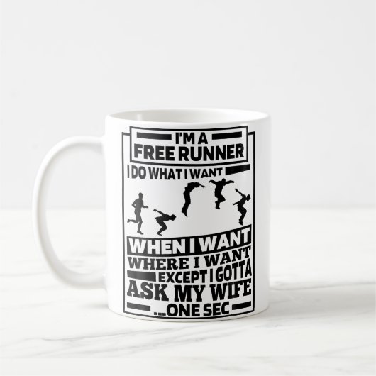 Lustiges Freerunning - Traceur Runner Parkour Kaffeetasse (Links)