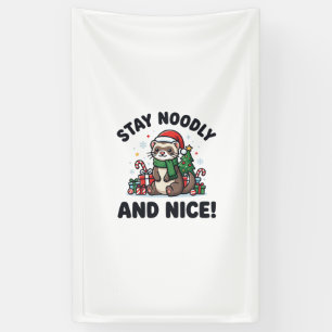 Lustiges Frettchen-Weihnachten Bleib Noodly und ne Banner