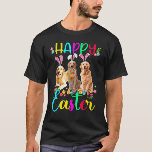 Lustiges Frohe Ostern Drei Golden Retriever Tragen T-Shirt
