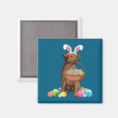 Lustiges Frohe Ostern Schokolade Labrador Hase Magnet (Vorderseite/Rückseite)
