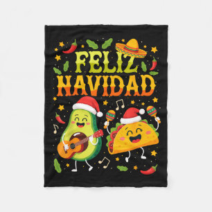 Lustiges Frohe Weihnachten Avocado Tacos Mexikanis Fleecedecke