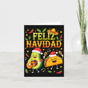 Lustiges Frohe Weihnachten Avocado Tacos Mexikanis Karte