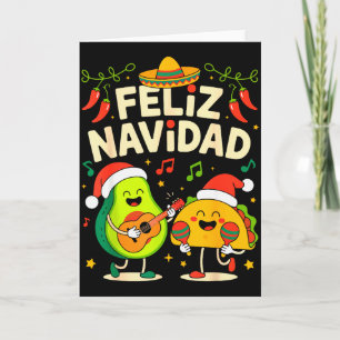 Lustiges Frohe Weihnachten Avocado Tacos Mexikanis Karte