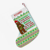 Lustiges frohe Weihnachten Bigfoots Sasquatch Kleiner Weihnachtsstrumpf (Rückseite (Hängend))