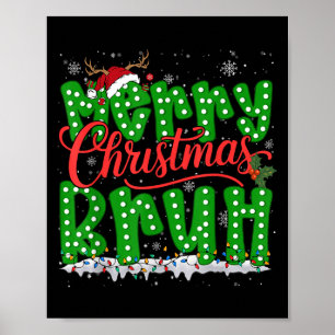 Lustiges Frohe Weihnachten Bruh-Feiertags-Meme Män Poster