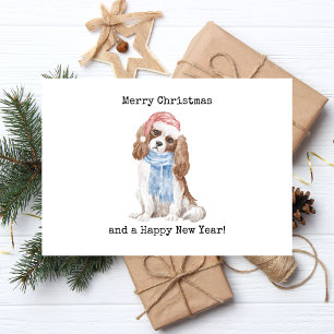 Lustiges Frohe Weihnachten Hund Folien Feiertagspostkarte