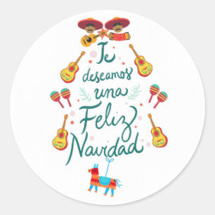 Lustiges Frohe Weihnachten Runder Aufkleber