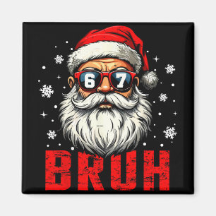 Lustiges Frohe Weihnachten Santa Bruh Pyjama Xmas Magnet