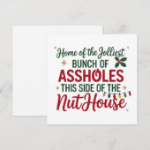 Lustiges Frohe Weihnachten Zuhause der fröhlichste (Vorne/Hinten)