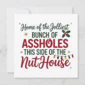 Lustiges Frohe Weihnachten Zuhause der fröhlichste (Vorderseite)