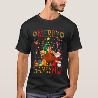 Lustiges Frohes Dankmas Kürbis Truthahn Erntedankf T-Shirt