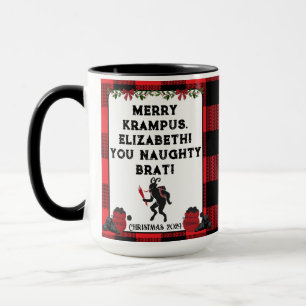 Lustiges Frohes Krampus Personalisiertes Benutzerd Tasse