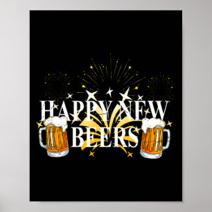 Lustiges Frohes Neues Bier Trinken 2021 Nye Party Poster