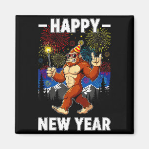 Lustiges Frohes Neues Jahr 2026 Bigfoot-Fans Neuja Magnet