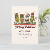 Lustiges Frohes Picklemas Weihnachten (Stehend Vorderseite)
