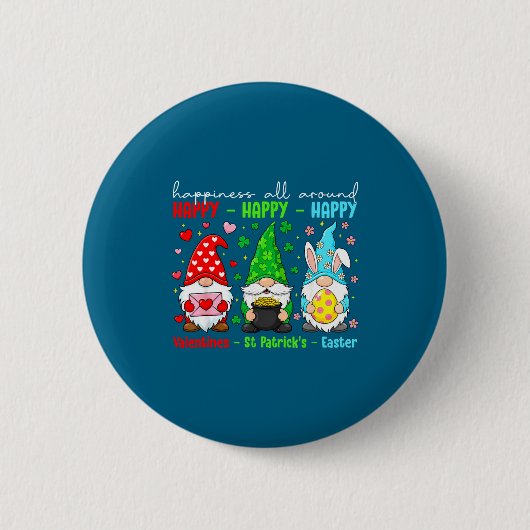 Lustiges Frohes Valentins St Patrick Ostern Feiert Button (Vorderseite)