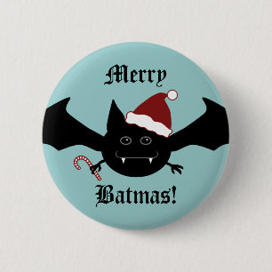 Lustiges fröhliches Batmas Button