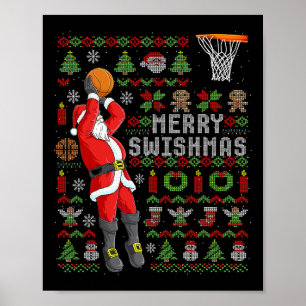 Lustiges Fröhliches Swishmas Hässliches Weihnachte Poster