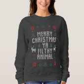lustiges fröhliches Weihnachtsschmuck Sweatshirt (Vorderseite)