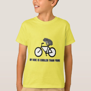 Lustiges Frosch auf Fahrrad T-Shirt Cooles Radfa