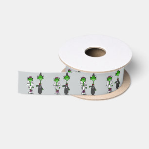 Lustiges Frosch-Braut-und Bräutigam-Hochzeits-Band Satinband