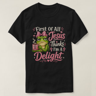 Lustiges Frosch-Kaffee-Glaubens-T-Shirt T-Shirt