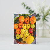 LUSTIGES FRUCHTDESIGN POSTKARTE (Stehend Vorderseite)