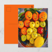 LUSTIGES FRUCHTDESIGN POSTKARTE (Vorne/Hinten)