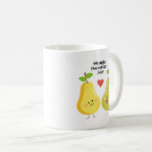 Lustiges Fruchtwortspiel machen wir die perfekte Kaffeetasse (VorderseiteRechts)