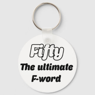Lustiges fünfzig 50. schlüsselanhänger