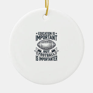 Lustiges Fußball-Bildungs-Vintage-Shirt-Design (2) Keramik Ornament