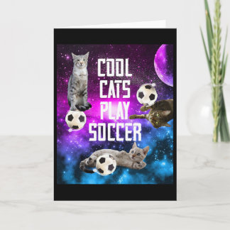 Lustiges Fußball-Design-Spruch Katzen  Karte
