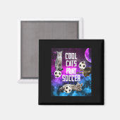 Lustiges Fußball-Design-Spruch Katzen  Magnet (Vorderseite/Rückseite)