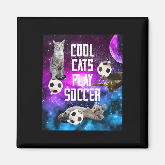 Lustiges Fußball-Design-Spruch Katzen  Magnet (Vorne)