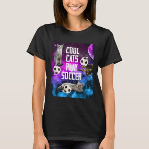 Lustiges Fußball-Design-Spruch Katzen T-Shirt