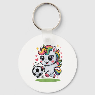 Lustiges Fußball-Einhorn, nur Mädchen, das Mama sp Schlüsselanhänger
