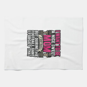 Lustiges-Fußball-Mama-Vintage-Stickerei-Shirt-Desi Geschirrtuch
