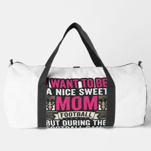 Lustiges Fußball-Mutter Vintage-Stickerei-Shirt-De Duffle Bag