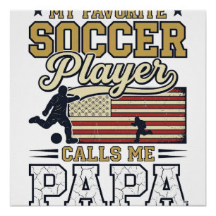 Lustiges Fußball-Papa-Vintage-Shirt-Design_1 Poster