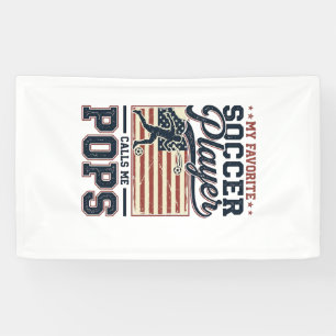 Lustiges Fußball-Pops Vintage-Stickerei-Shirt-Desi Banner