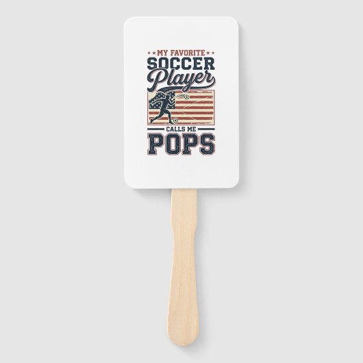 Lustiges Fußball-Pops Vintage-Stickerei-Shirt-Desi Fächer (Vorderseite)