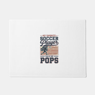 Lustiges Fußball-Pops Vintage-Stickerei-Shirt-Desi Fußmatte