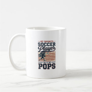 Lustiges Fußball-Pops Vintage-Stickerei-Shirt-Desi Kaffeetasse