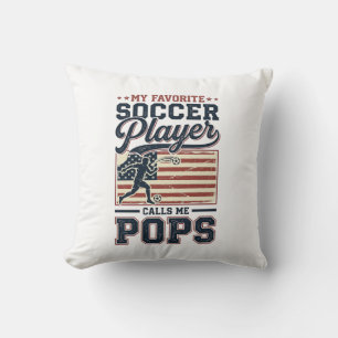 Lustiges Fußball-Pops Vintage-Stickerei-Shirt-Desi Kissen