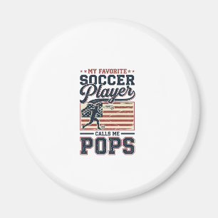 Lustiges Fußball-Pops Vintage-Stickerei-Shirt-Desi Magnet